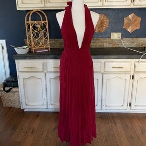 Jen's Pirate Booty Red Maxi Dress Size Small